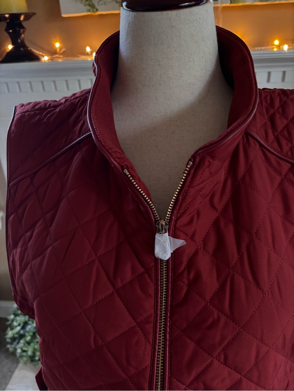 *NEW* Chico’s Quilted Rim Trimmed Sleeveless Vest - Size 2X - Picture 2 of 9